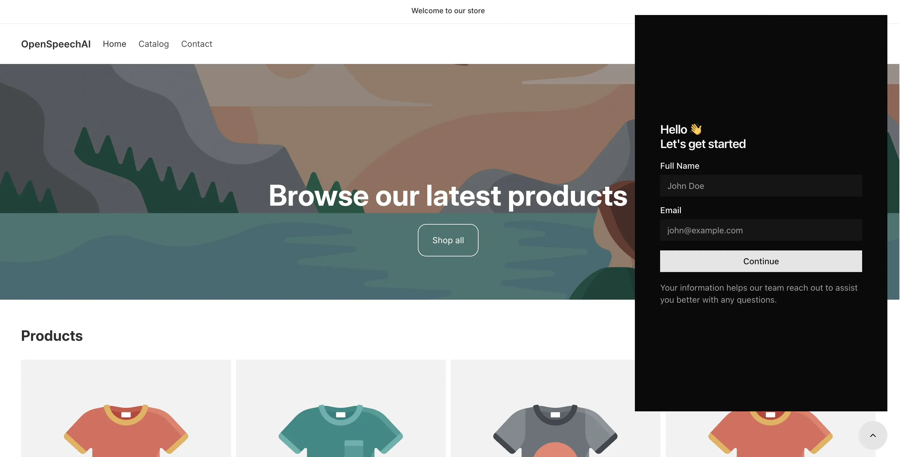 Widget live on Shopify store