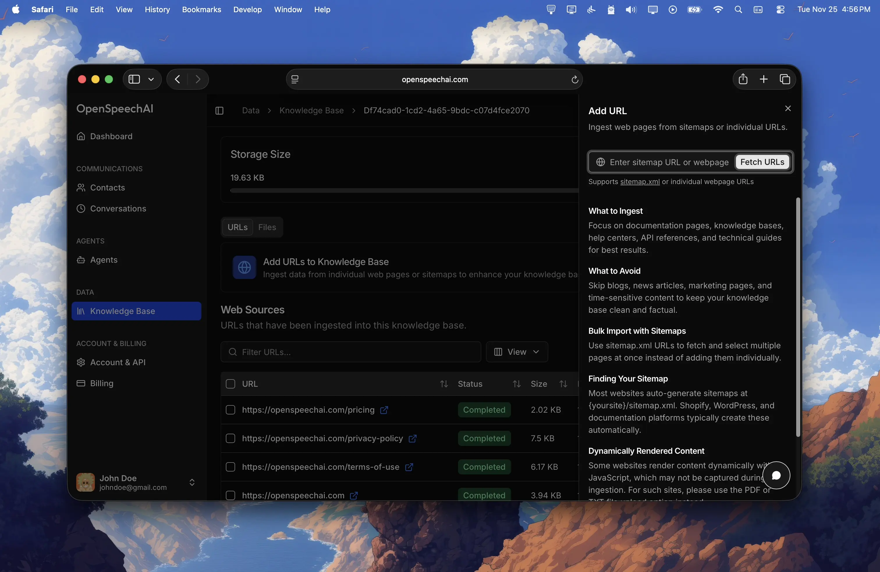 Crawl website